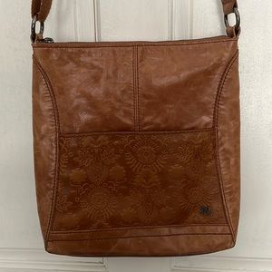The Sak purse handbag crossbody leather western boho floral tooled zip medium